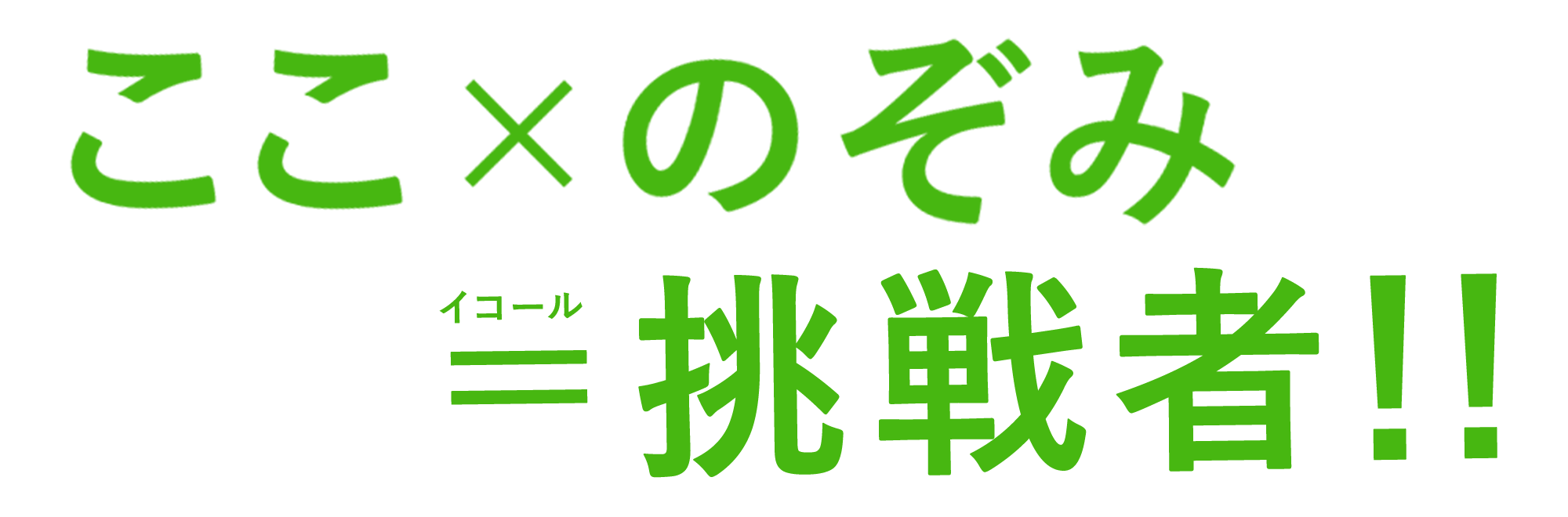 ここ×のぞみ=挑戦者!!